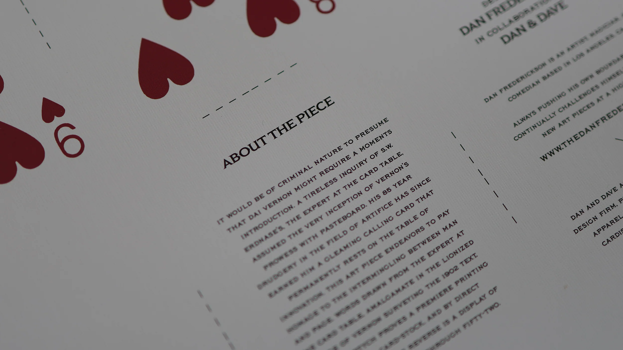 A TRIBUTE TO VERNON Playing Cards & Uncut Sheet By DAN & DAVE - Image 13