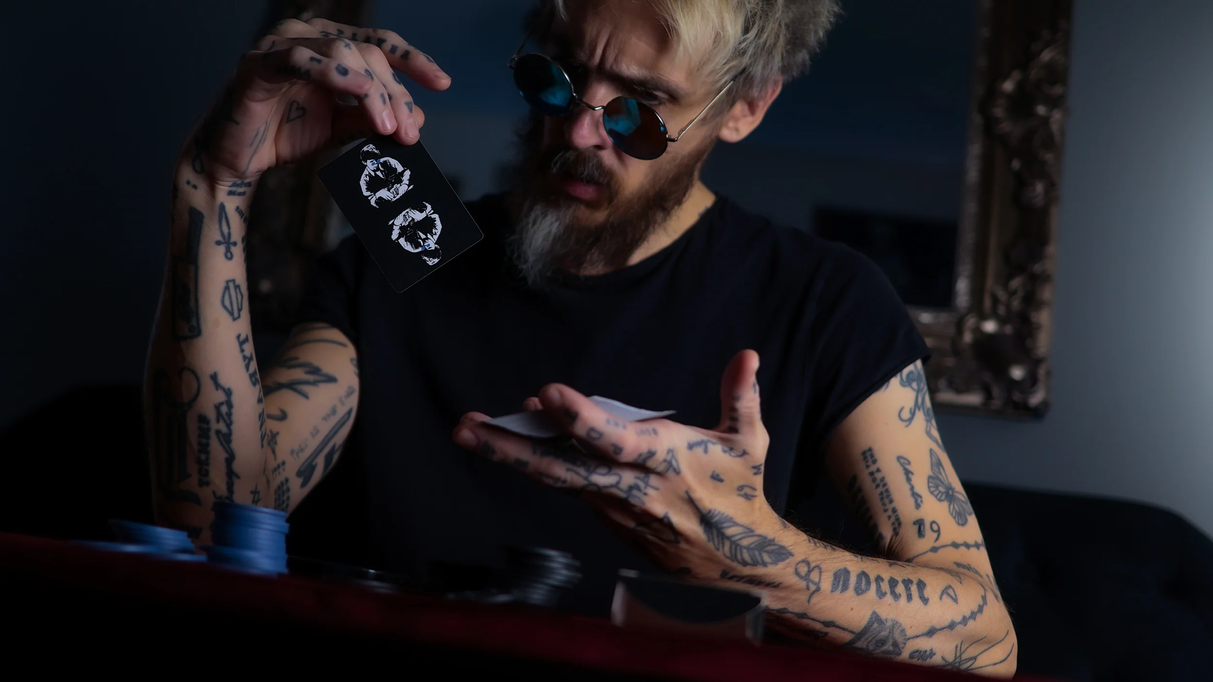 BLUE MIRRORED 'SHINER' SHADES - Image 6