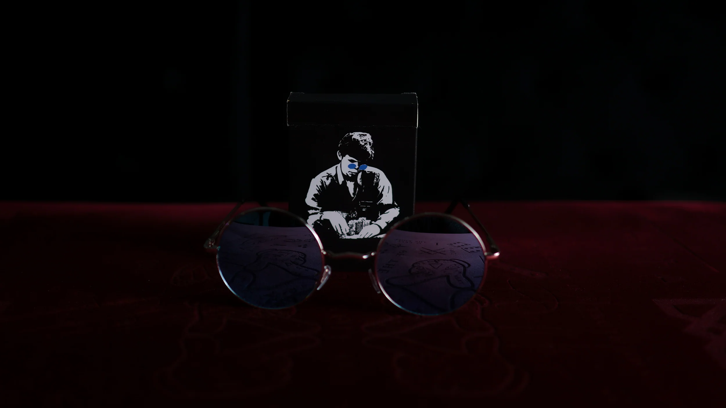 BLUE MIRRORED 'SHINER' SHADES - Image 8