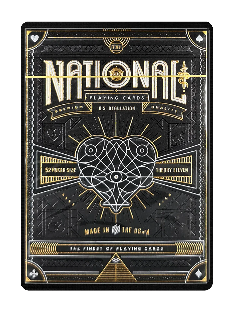 NATIONAL Playing Card 2-deck set by theory11 (Black/Green)
