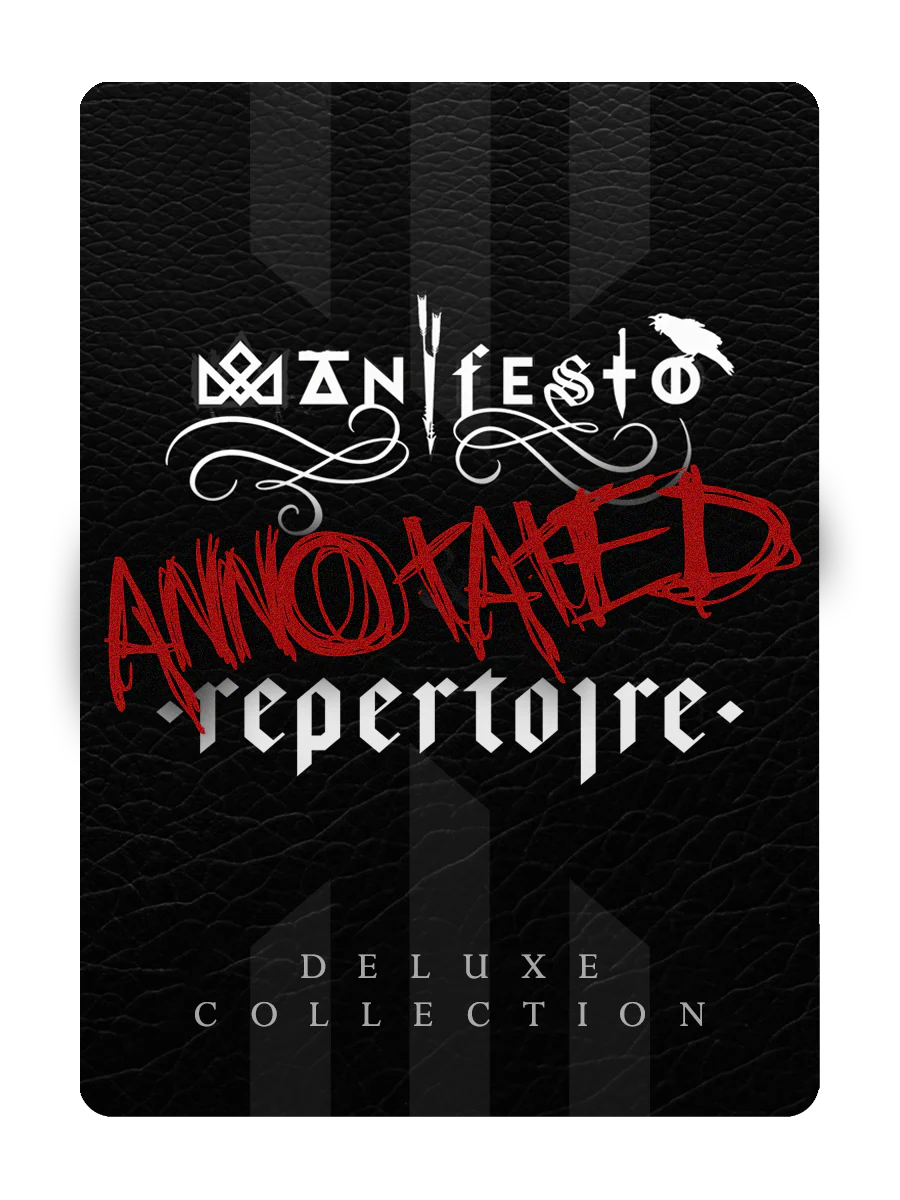 ANNOTATED - REPERTOIRE & MAGIC MANIFESTO - MADISON ONE Entry