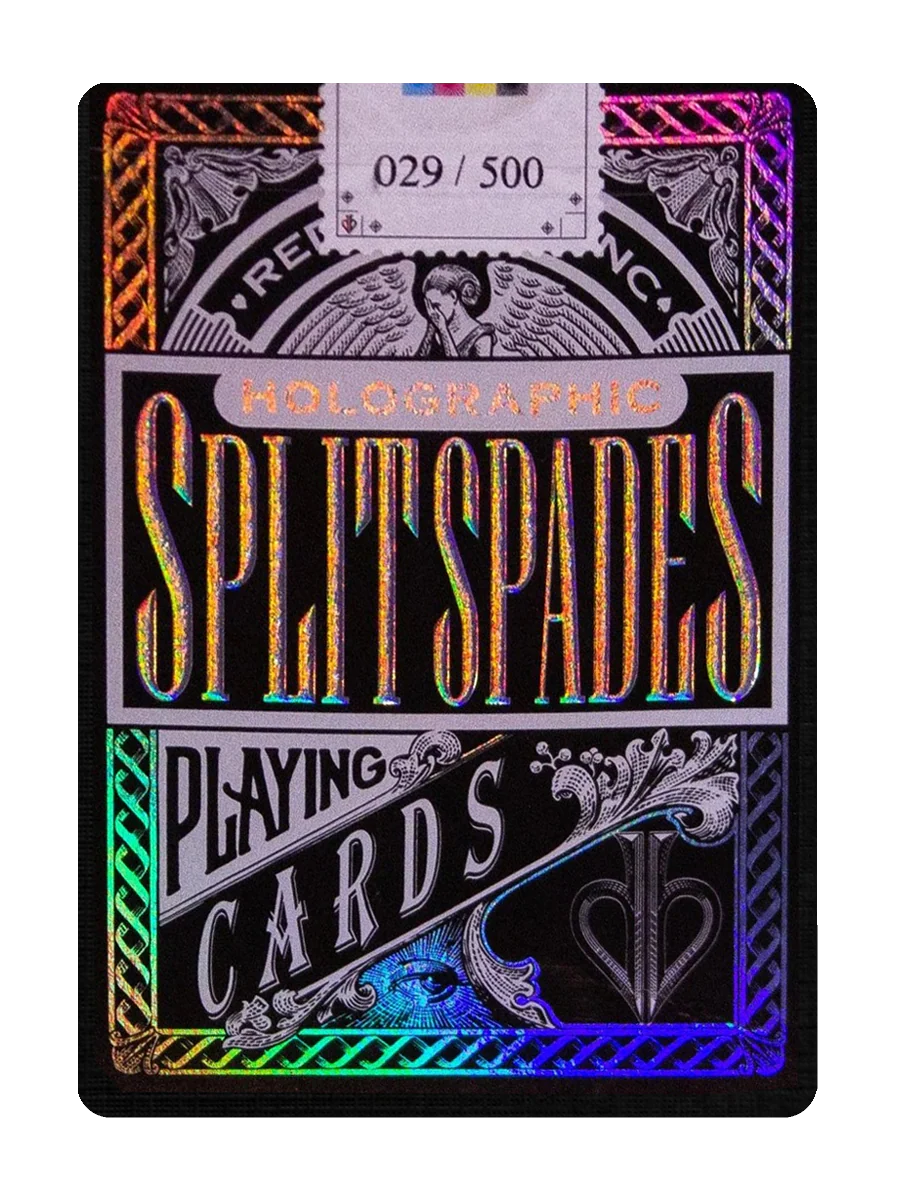 SPLIT SPADES (Holographic Black Edition) Playing Cards by DAVID BLAINE