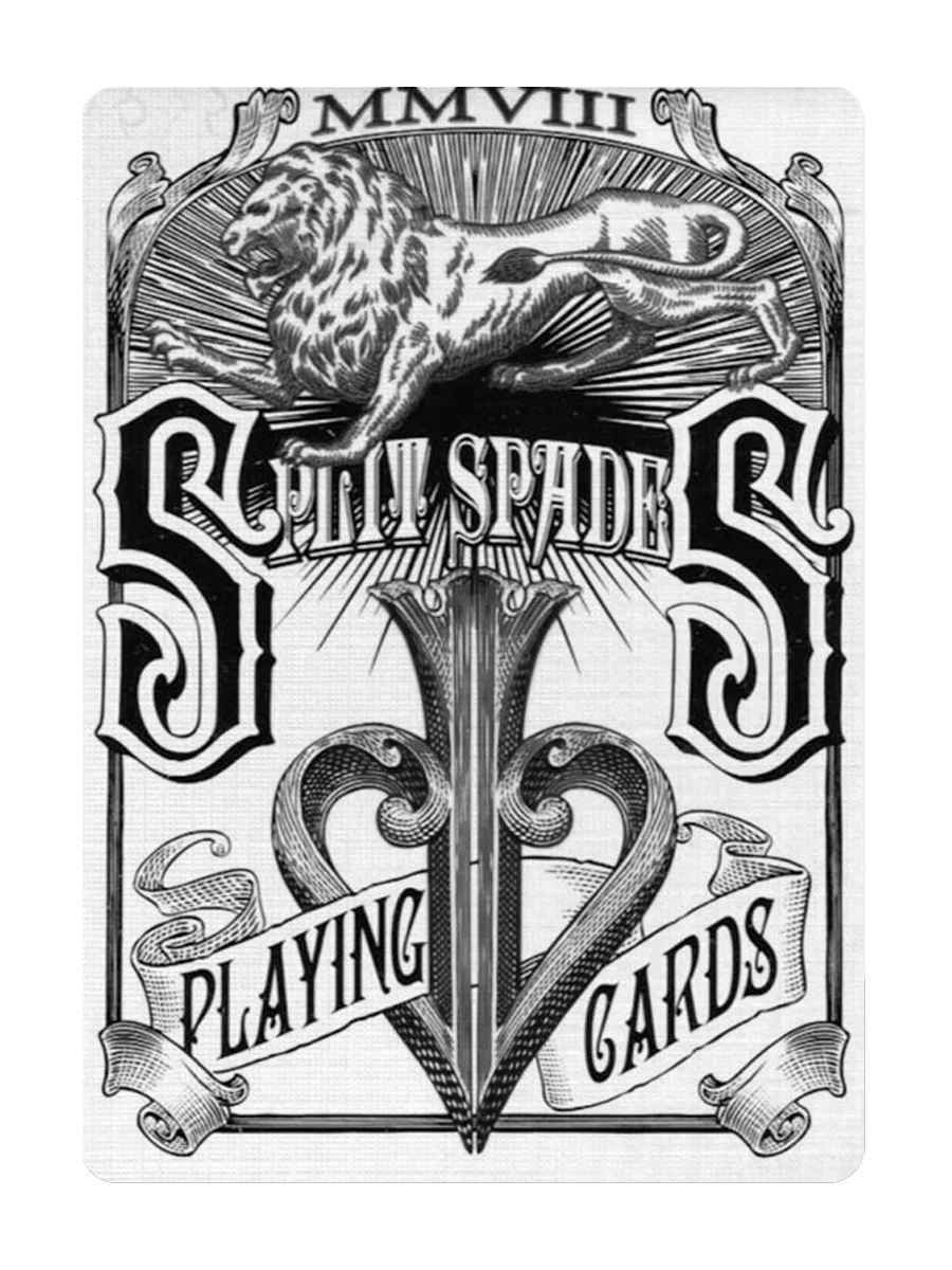 SPLIT SPADES (Linoid Finish) Playing Cards by DAVID BLAINE (Black)