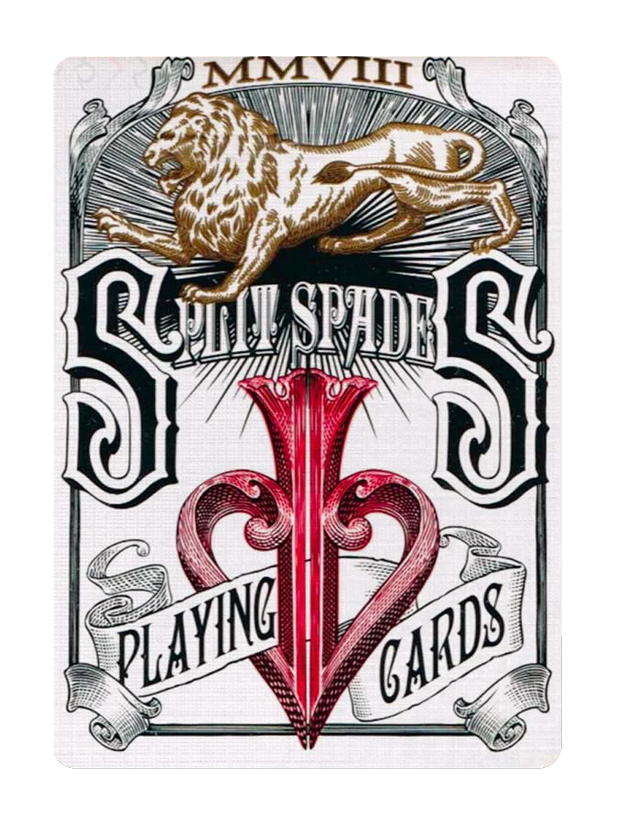 SPLIT SPADES (Linoid Finish) Playing Cards by DAVID BLAINE (Red)