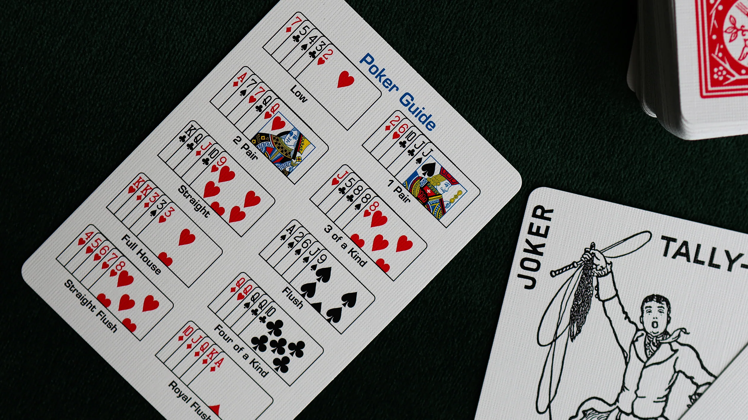TALLY-HO Fan Back Playing Cards - RED / BLUE - Image 11