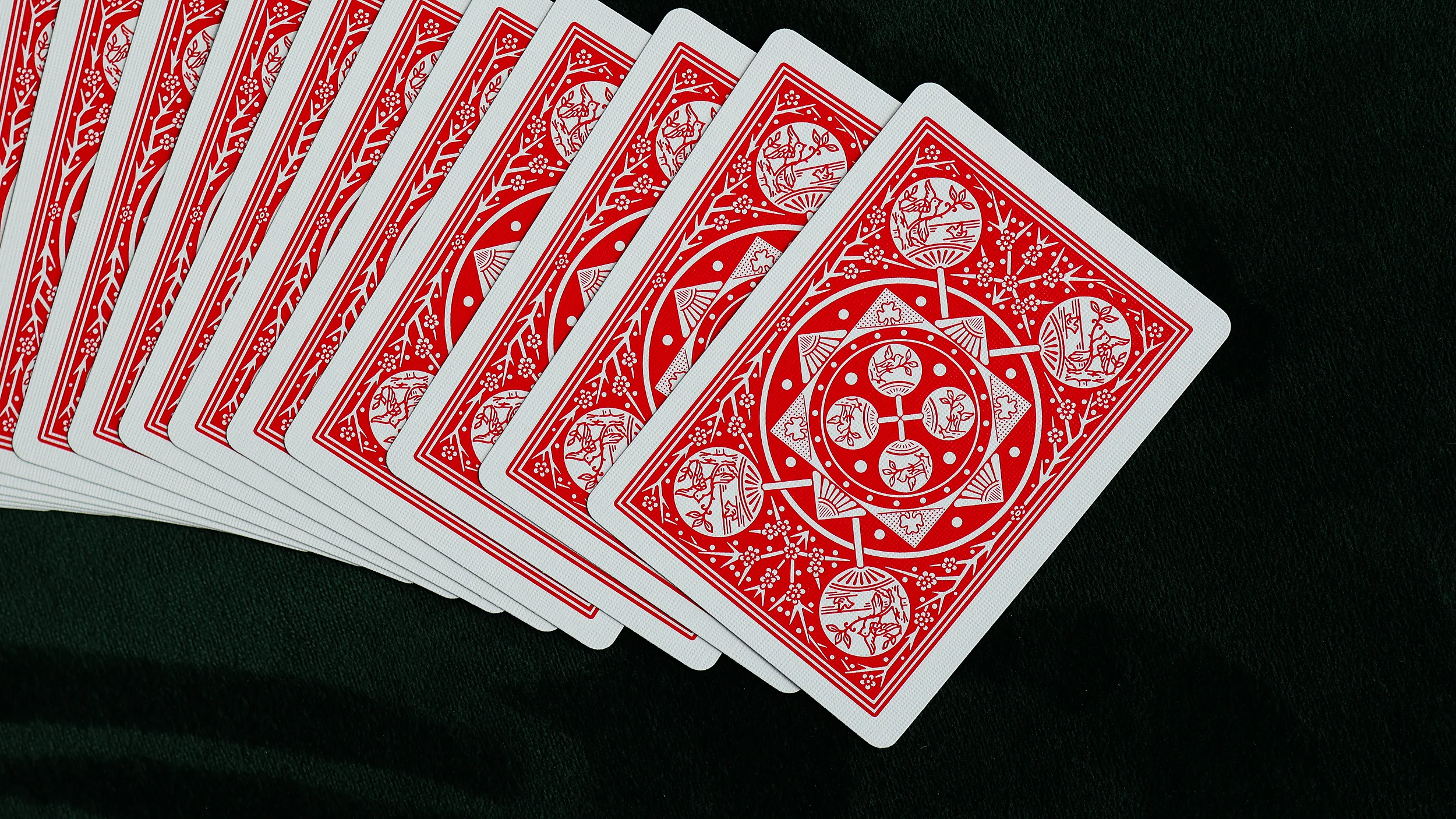 TALLY-HO Fan Back Playing Cards - RED / BLUE - Image 12