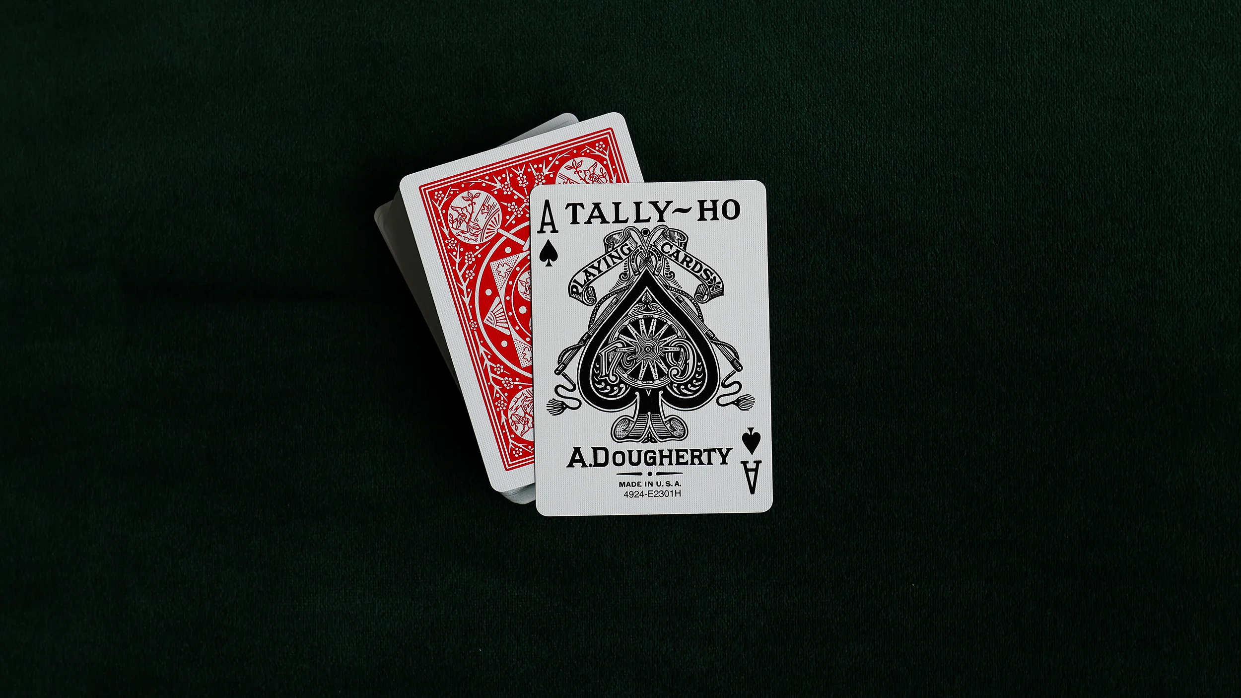 TALLY-HO Fan Back Playing Cards - RED / BLUE - Image 14