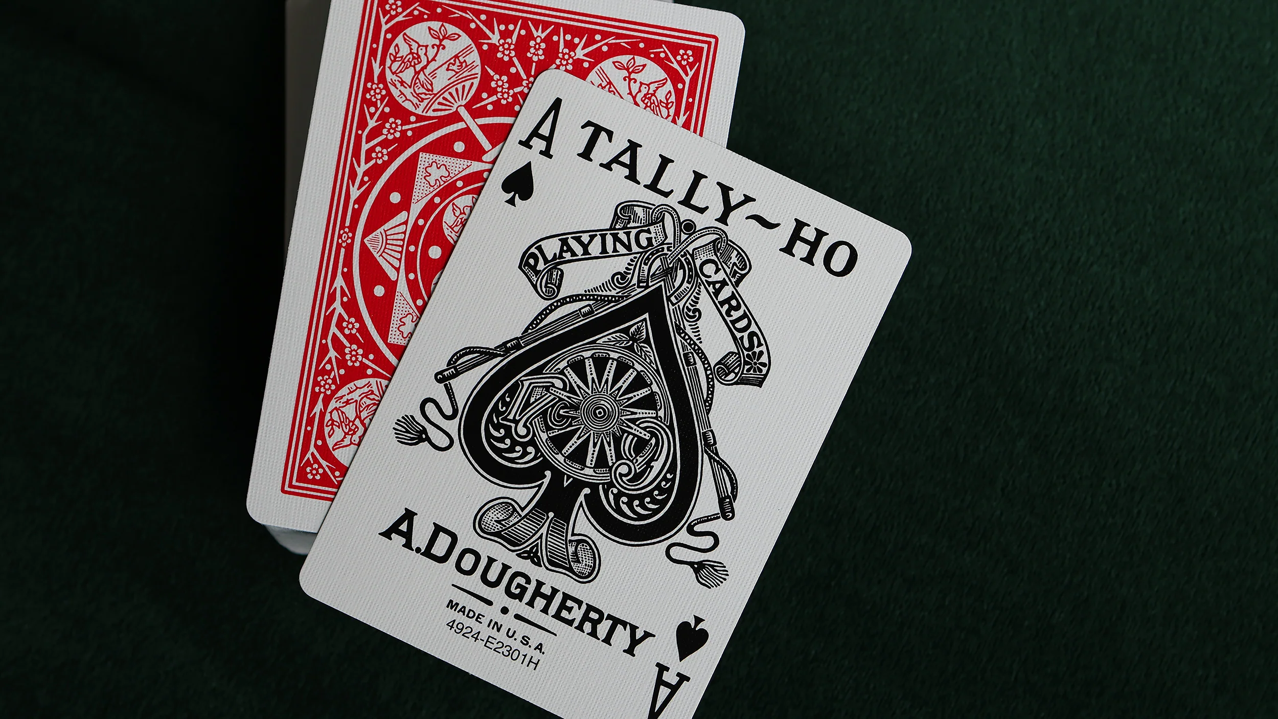 TALLY-HO Fan Back Playing Cards - RED / BLUE - Image 16