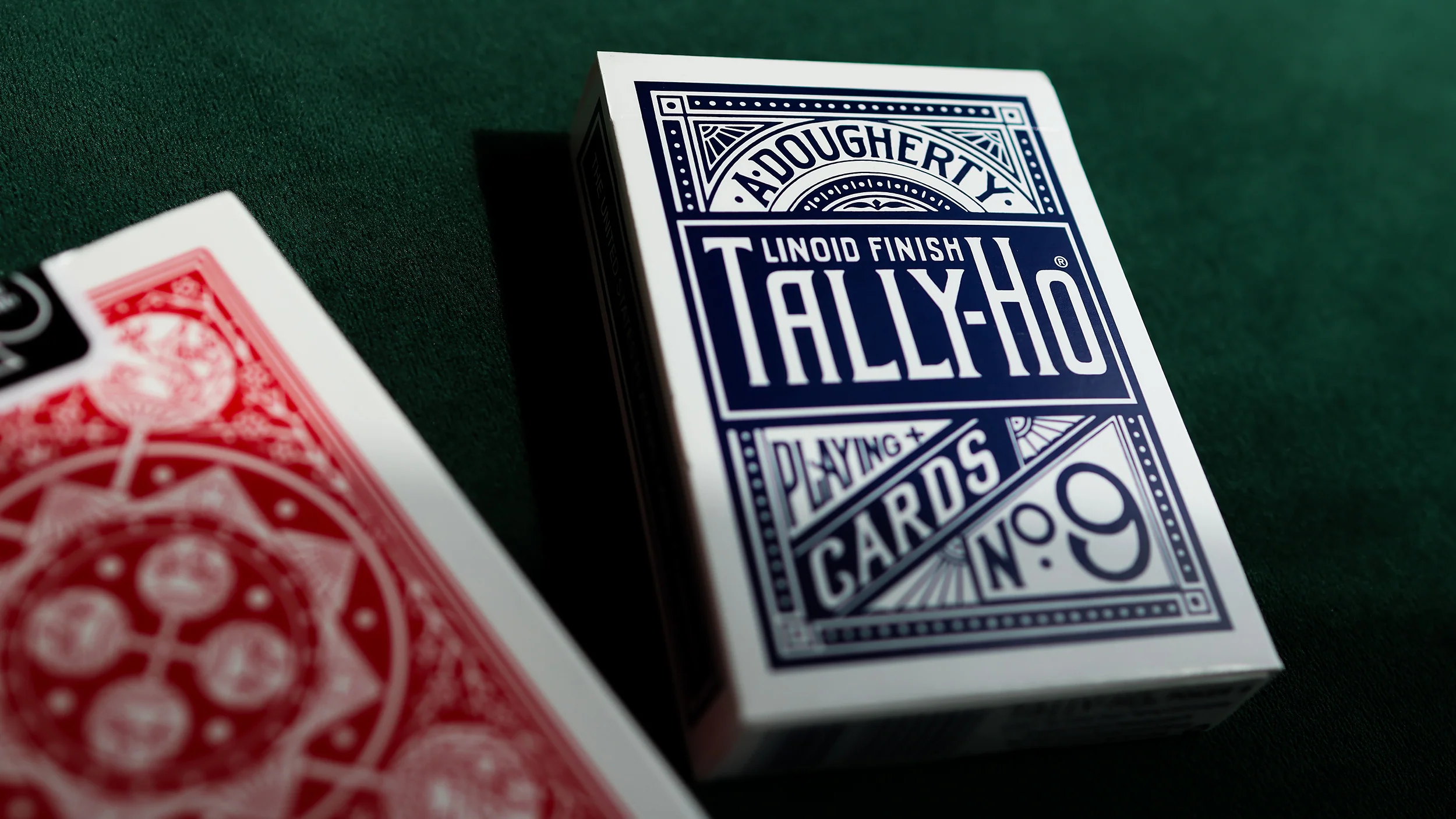 TALLY-HO Fan Back Playing Cards - RED / BLUE - Image 3